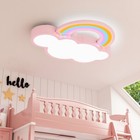 Modern Ceiling Light Led Kids Room Ceiling Lamp Bedroom Dimmable Cloud   Rainbow