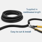 Car High Temperature Braided Wire Loom Black Split-sleeve Heat Resistant Cover