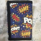 Boys Trifold Nylon Wallet Blue Multicolor Comic Cartoon Print Card   Photo
