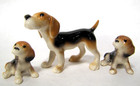 Beagle With 2 Puppies Hagen Renaker H r Vintage Figurine Set Retired Excellent