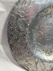 Vtg Wendell August Aluminum Hand Forge 12    Tray Raised Lilacs Bittersweet