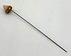 Antique Victorian Gold Plated Pyramid Cone Sea Shell Hat Pin 10 5  Extra Long