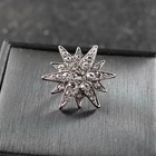Luxury Cubic Zirconia Star Brooch For Men Lapel Pin Suit Shirt Gift Badge