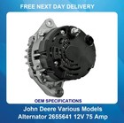 Alternator For John Deere 3520 Compact Tractor 1496ccm Diesel Yanmar 3tnv84t