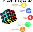 Neon Magic Puzzle Speed Cube Twist   Solve Fidget Brain Excercise Game Toy
