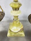 Vintage Giuliani Creation Brass  Green Marble Balance Scales Of Justice