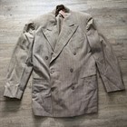 1950s Double Breasted Men   s Suit Tan True Vintage
