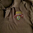 Vintage Us Army 2nd Ranger Battalion Hanes Polo Shirt Xl Old School Dark Gray