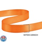 Gtybova 3 8 Inch X 50 Yards Double Face Orange Satin Ribbon 100  Polyester Mu