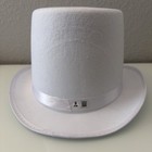 Alice Cooper Autographed Signed Replica White Top Hat - Beckett Witnessed