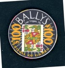 Xxrare  100 Bally s Festival Of Games Las Vegas  Nevada Casino Chip