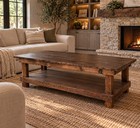 Beautiful Reclaimed Wood Coffee Table With Center Shelf