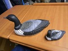 Ceramic Loon Family With Baby Hand Painted 8-1 2  X 5   Pre Owned