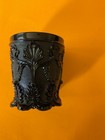 19th Century French Saint Louis Opaque Black Glass Crystal Vase 1800-1849