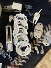 Singer Sewing Machine Parts Case Attachments Needles Flexi Stitch Heads Lot 
