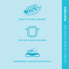 Intex Inflatable Ultra Lounge Chair With Cup Holder   Ottoman Set  Gray  5 Pack 