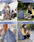 Waterproof 14  Laptop Backpack Usb Charging Port Office School Travel Bag Nwt