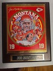Joe Montana Sports Impressions Nfl Kansas City Chiefs Plaque 1994 Vintage