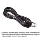 10ft Telephone Line Cord Cable Wire 6p4c Rj11 Dsl Modem Fax Phone To Wall Silver