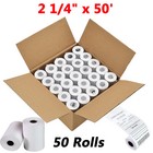 50 Rolls 2 1 4 X 50  Thermal Paper Credit Card   Cash Register Pos Receipt Paper