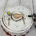 Die Cast Iron Cat   Mouse With Fish Dinner Table Mechanical Coin Bank