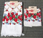 Vtg 4 Pc Strawberry Oven Mitt  Pot Holder  Towel   Dishcloth Betty Crocker 1985
