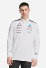 New Adidas Mercedes Amg Petronas Formula 1 F1 Ls Polo Shirt White Jx0757 Small