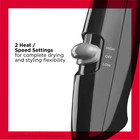 New 1875w Compact Hair Dryer Black Lightweight Blow Dryer