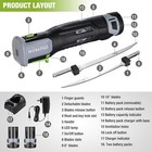 Workpro 2pc 10  8  12v Electric Fillet Knife Cordless Reciprocating Razor Blades