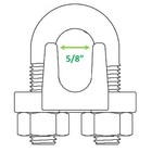 5 8   16 Mm  Wire Rope Clip clamp  0 Clips  By Contractorsx