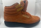 Vtg Women s Reebok Freestyle Orange High Top Sneakers Shoes 7