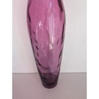 Vintage Large Amethyst Art Glass Decanter Bottle Purple Mcm Ball Stopper 16in