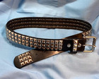 Belt  Black Leather Like  W  pyramid Chrome Studs  Girls  32  30-34   Hot Topics