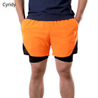 Cyridy Running Shorts Mens Fitness Clothing Man 2in1 Compression Tights Training