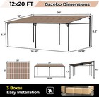 12    X 20    Gazebo Outdoor Pergolas And Gazebos Wall Mounted Pergola For Backyard