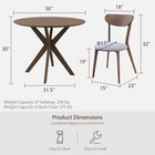 3 Pcs Dining Table Set Modern Round Kitchen Table And Chairs Set For Dining Room