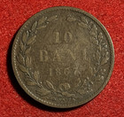 Romania 10 Bani 1867 Watt   Co Copper Coin Km 4 2 T10878