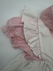 Vtg Pink White Striped Strawberry Flower Cottagecore Toddler Dress Girl 3t
