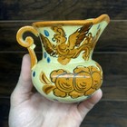 Very Old Japanese Mini Pitcher Blueberries Birds Fruit Vintage 3    Painted Japan