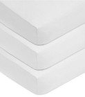 3 Pack 100  Natural Cotton Fitted Crib Sheets 52  X 28  - Soft  Breathable  H   