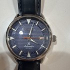 Seiko Prospex Automatic 200m Blue Textured Dial Black Leather Strap Watch