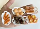 25pcs Set Dollhouse Miniature Handmade Resin Bakery 1 6 Dessert Bread Cupcake