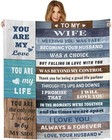 To My Wife Throw Blanket  Micro Fleece Blanket   Great Mother s Day Gift