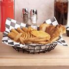 Black   White Checkered Wax Deli Sandwich Wrap Paper Sheets Basket Liner 12x12 