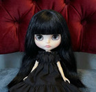 Blythe Doll Black Hair Nude Body Matte White Face 1 6 Bjd 4 Color Changing Eyes