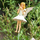     New Cicely Mary Barker Flower Fairy Garden Stake Carnation Figurine Planter