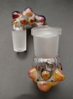 18mm Amber Purple  double Passion   Glass Drop Down Attachment Adapter