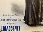 Vintage Original French Opera Poster Navarraise  By Massenet Circa 1900
