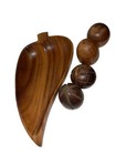 Vintage Carved Wood Wooden Fruit 5 Piece Centerpiece Art Rustic Fun