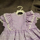 Vintage Toddler Girls 2t Purple Short Sleeve Frilly Dress